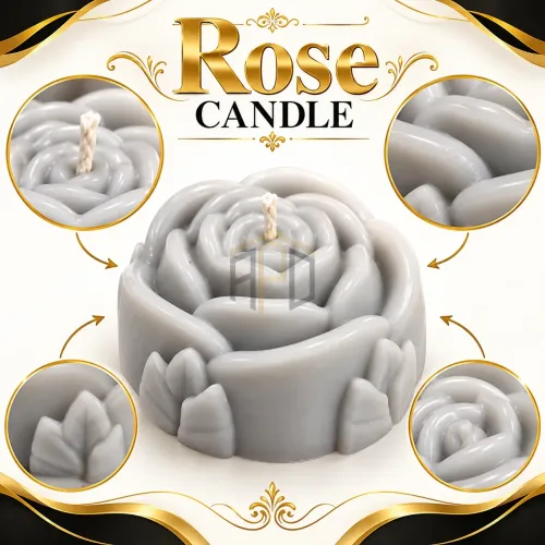 Rose Shape Decorative Candle – Floral Design Candle