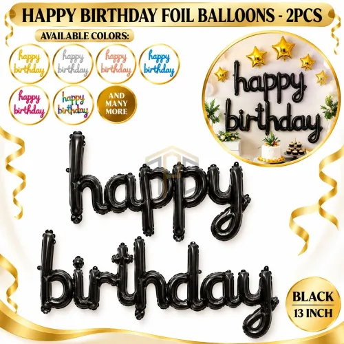 Happy Birthday Foil Balloons 2Pcs – 13 Inch Letter Balloons