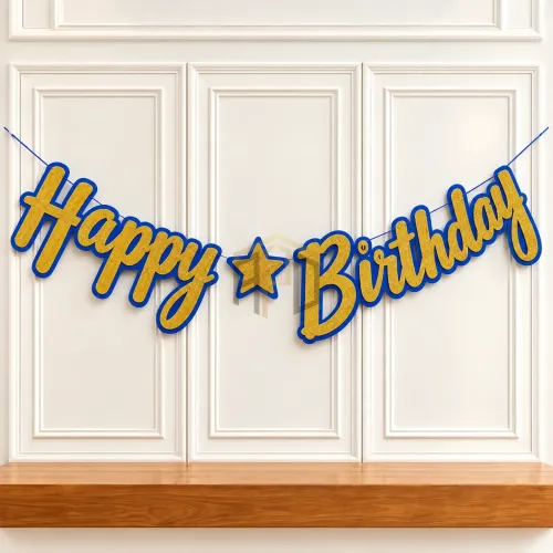 Happy Birthday Glitter Chain – Birthday Party Hanging Decoration