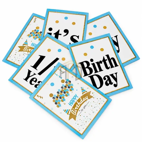 It’s My 1/2 Year Birthday Banner – Pink Girl & Blue Boy Birthday Bunting