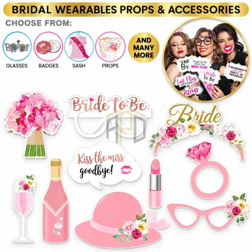 Bride Photo Props 10Pcs – Bridal Shower & Bachelorette Party Props