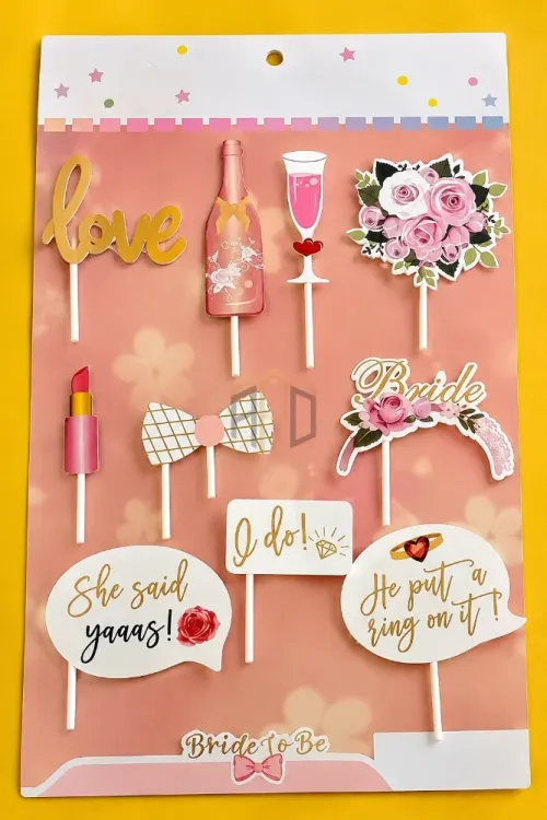 Bride Photo Props 10Pcs – Bridal Shower & Bachelorette Party Props