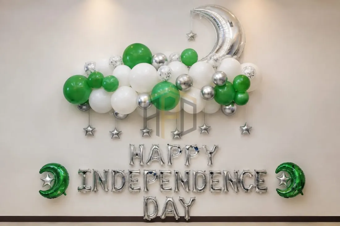14 August Independence Day Balloon Decoration Kit – Pakistan Flag Theme Party Set