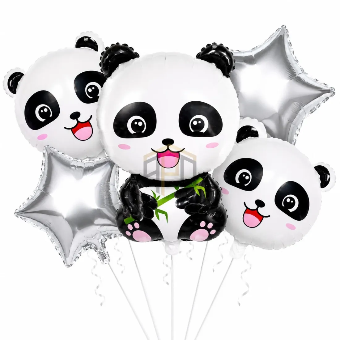 Panda Foil Balloon Set 5 Pcs | Cute Panda Birthday Balloons
