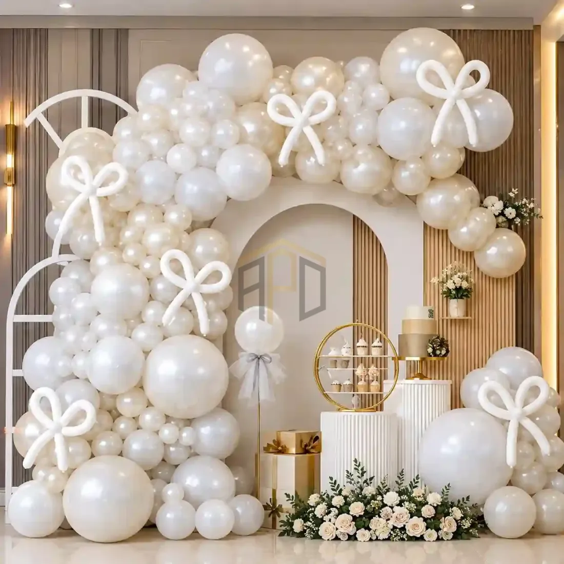100pcs Pearl White Balloon Garland Theme Set for Party Decoration