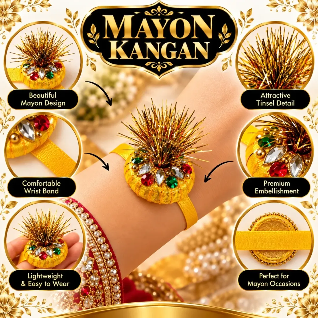 Mayon Kangan – Fancy Yellow Mayoun Bangle
